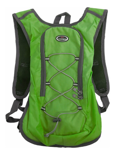 Mochila De Hidratação Promend Modelo 01 Verde Nylon 2 Litros Desenho Do Tecido Liso