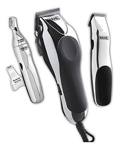 Kit Maquina Cortar Cabello Wahl Deluxe 29pz Trimmer Nasal Color Chrome