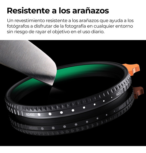 K&f Concept Filtro 49mm Nd Variable Nd2-400 Densidad Neutra