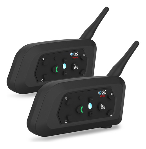 2 Intercomunicador V6 Pro 1200 Capacete Bluetooth.