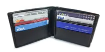 Comprar Billetera Los Robles Polo Time 0078 color negro de cuero - 9cm x 11.5cm x 1.5cm