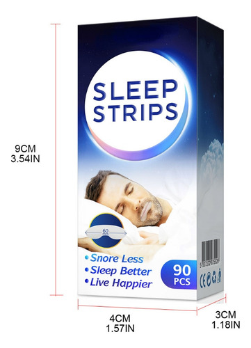 Sleep Strips, Cinta Para Dormir Y Boca, Para Detener Los Ron