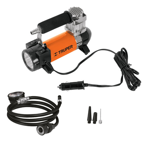 Compresor Aire Mini Eléctrico Portátil Truper 35l 192w 12v