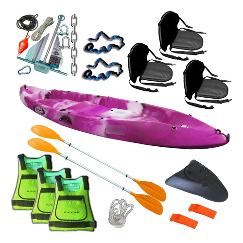 Kayak Samoa Famili Combo 14 Pesca Full Para 3 Personas°