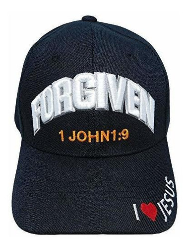 Forgiven 1 Juan 1: 9 Amo A Jesús Gorra Negra Bordada