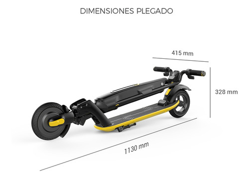 Imagen 8 de 12 de Monopatin Electrico Scooter Auton.30km Usb Amarillo U1