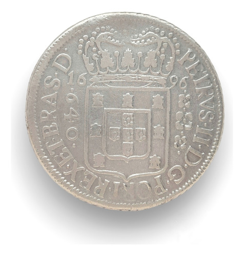 Moeda De Prata 640 Réis 1696 - Coroa Estreita - Soberba (Usado)