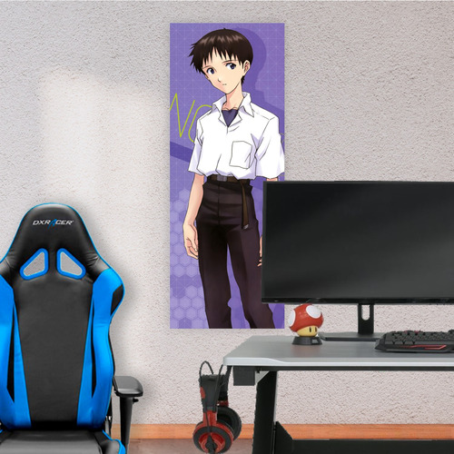 Cuadro Grande 30x80 Cm Evangelion Shinji Ikari Animeras