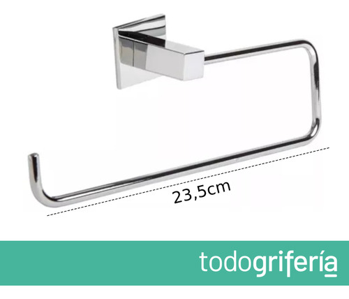 Toallero Abierto Accesorio Baño Ottone Qubic Cromo 1025.1
