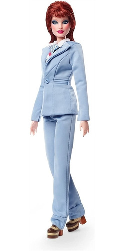 Muñeca Barbie Signature David Bowie Pelo Rojo Con Traje Azul