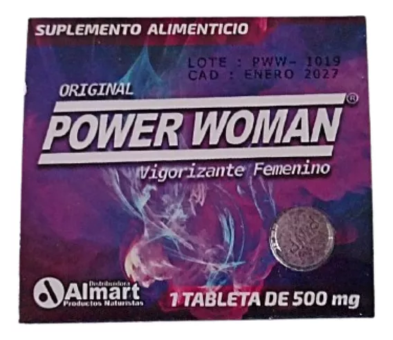 Vigorizante Power Woman 1 Tableta 500mg  Suplemento