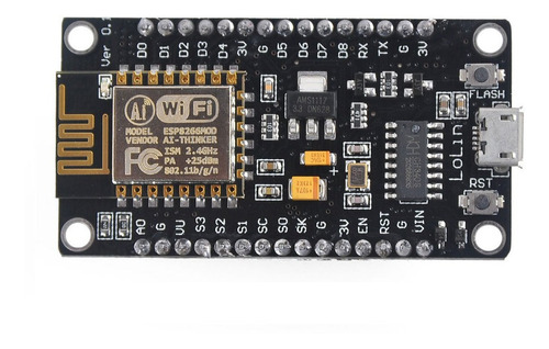 Imagen 2 de 8 de Nodemcu Wifi Esp8266 Lua Gpio Pwm I2c Uart Arduino Ch340 Hob
