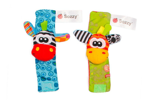 Set De Sonajeros Medias Y Muñequeras Estimulación Bebé Lb