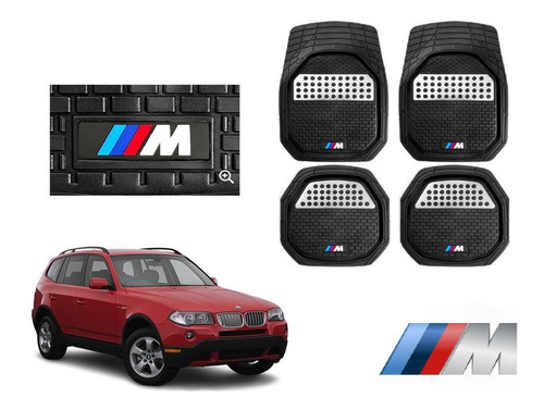 Tapetes 4pz Charola 3d Logo M-series Bmw X3 2004 A 2010