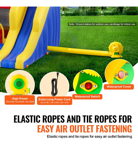 Trampolín Brincolín Inflable Niños 3.4 X 2.6 Mts Msi