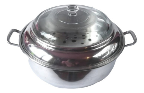 Imagen 3 de 4 de Horno Magico + Tapa De Cristal Horno Estufa Budinera Flan