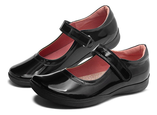 Zapato Tropicana Niña Escolar Charol Negro Casuales 18-26.5