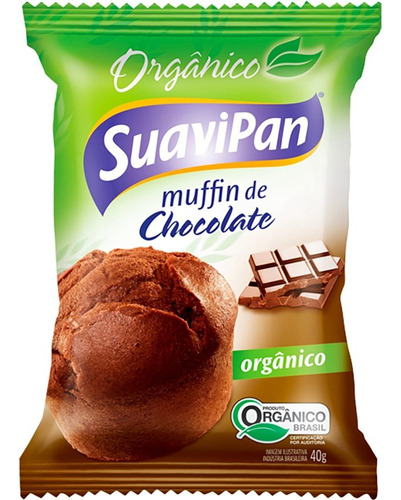 Muffin Orgânico de Chocolate Suavipan 40g