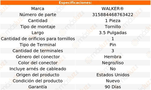 Sensor De Velocidad P/ Hyundai Elantra L4 2.0l 14/16 Walker
