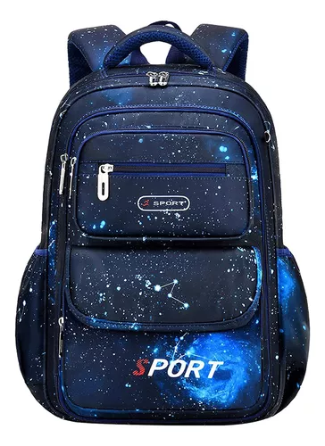 Mochila Backpack Impermeble Escolar De Gran Capacidad Azul