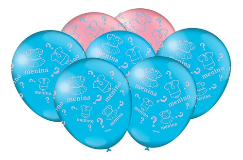 Balão - Bexiga Chá Revelação Bebê - 25 Unidades