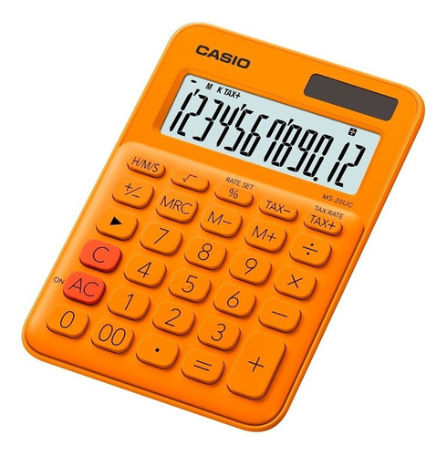 Calculadora Casio Ms 20uc Color Naranja