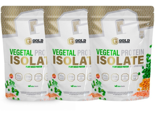 Imagen 1 de 3 de Vegetal Proteina Vegana 100% 2lb Gold Nutrition X3. Outlet