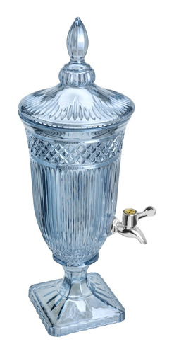 Imagem 1 de 2 de Suqueira De Cristal 2 L Dispenser Azul Persa Lyor