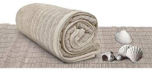 Toalla De Baño Jumbo 100% Algodón 40 X 80 Pulgadas Beige