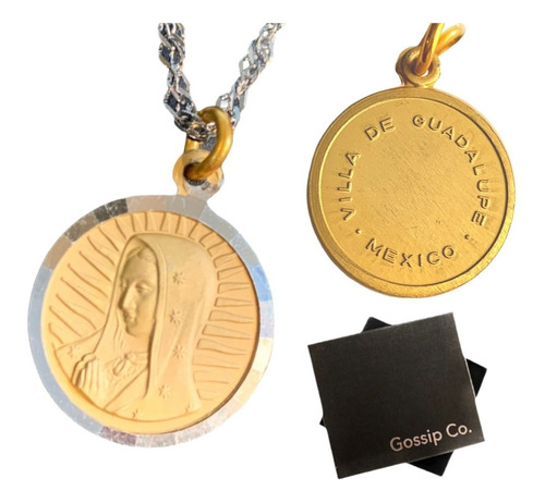 Medalla Virgen Guadalupe Corte Diamante Bendecida Vaticano