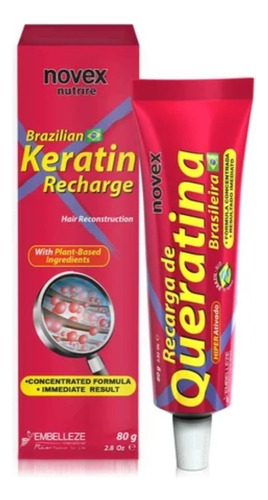 Keratina Brasileña Concentrada Novex Cabellos Dañados 80g