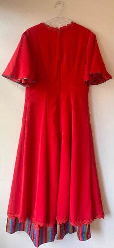 Vestido Rojo Largo Para Cocteles O Fiesta Talla M Cod 947