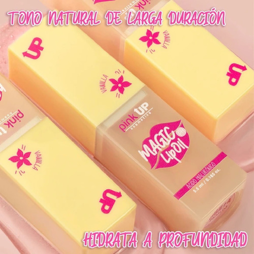 Lip Oil Pink Up Brillo Labial Gloss Brillo Magico Vainilla