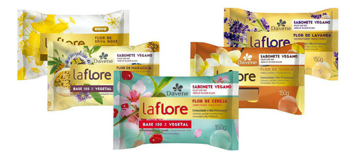 5un La Flore Sabonete Barra Vegetal 150g Davene