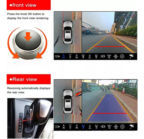 Cámara De 360 Grados For Coche Ahd 3d Cámara De Coche 360 G