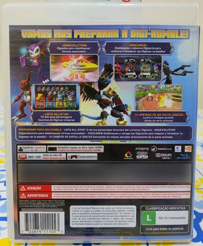 Digimon All Star Rumble, Jogo Original Para Ps3 Mídia Física (Usado)