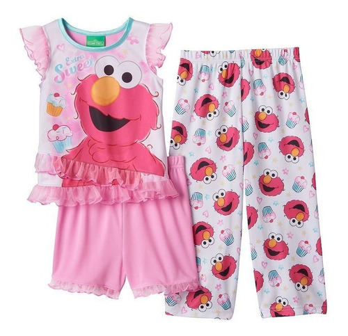Pijama Sesame Street Elmo Para Niñas Importado