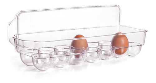 Huevera De Acrilico Para 14 Huevos Con Tapa