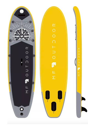 Prancha de stand up paddle  MF OUTDOOR MFOSUPTC001 amarelo de 320" de comprimento x 84" de largura