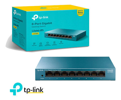 Tp-link Ls108g Switch Con 8 Puertos 10/100/1000 Mbps