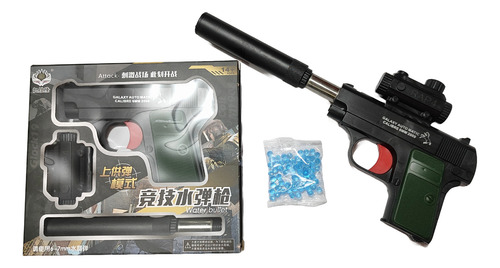Pistola Airsoft M1908 Con Balines De Hidrogel Pd. 15m.