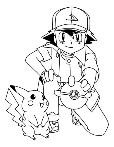 31 Pikachu para colorir