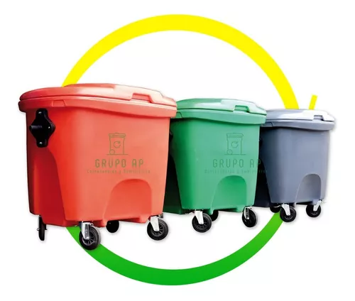 Contenedores para residuos - Plásticos de 1100 litros - 4 ruedas