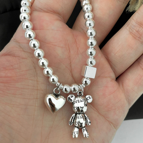 925 Sterling Silver Bracelets For Women String Of Beads