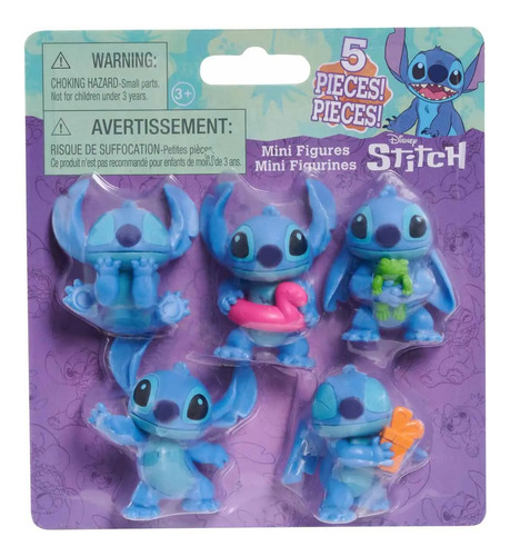 Bonecos Disney Stitch Pack Com 5 Figuras 4 Cm Sunny