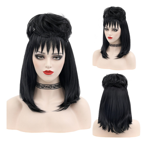 Peruca Lydia Deetz Peruca De Cosplay Da Beetle Juice Para O