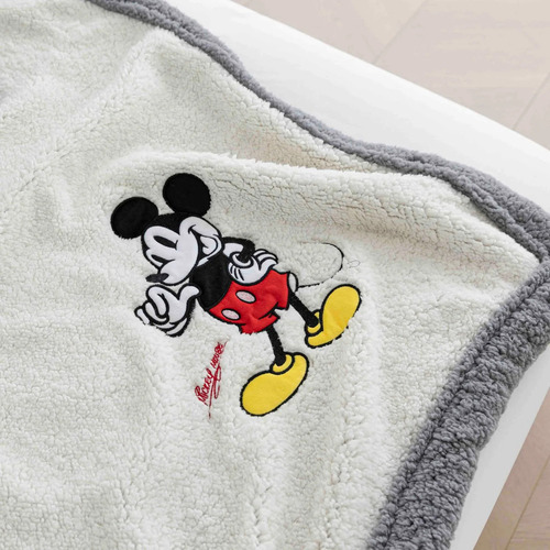 Frazada Manta Sherpa Corderito Infantil 130x180 Orig Piñata Color Mickey Mouse