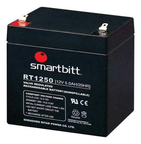 Smartbitt Batería Para No Break, Plomo Acido, 12v, 5ah