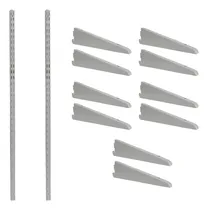 Comprar  Mensula Para Riel 37cm X 5 Pares Riel 1mts Reforzado Blanco