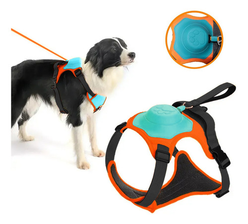 Colete Anti Puxão Para Cães Com Coleira Ajustável Momovida Dl S